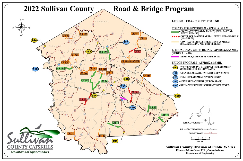 Highways And Bridges Sullivan County Ny 3040